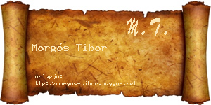 Morgós Tibor névjegykártya